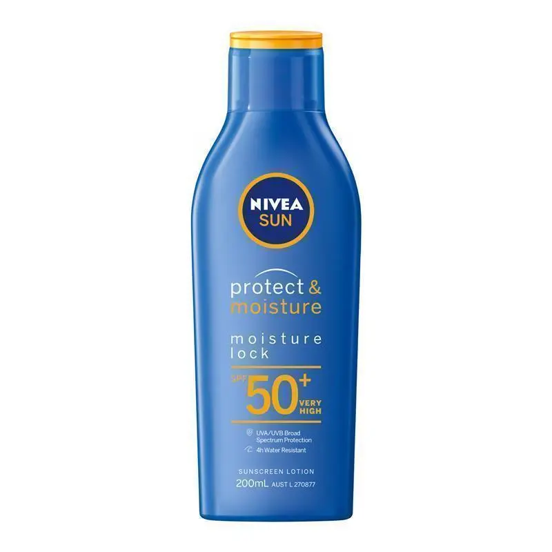nivea sun protect & moisture spf50+ sunscreen lotion 200ml nivea sun protect & moisture spf50+ sunscreen lotion 200ml