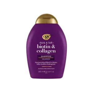 ogx thick & full + volumising biotin & collagen shampoo for fine hair 385ml