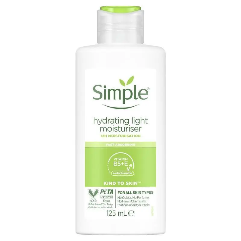 simple kind to skin light moisturiser hydrating 125ml simple kind to skin light moisturiser hydrating 125ml