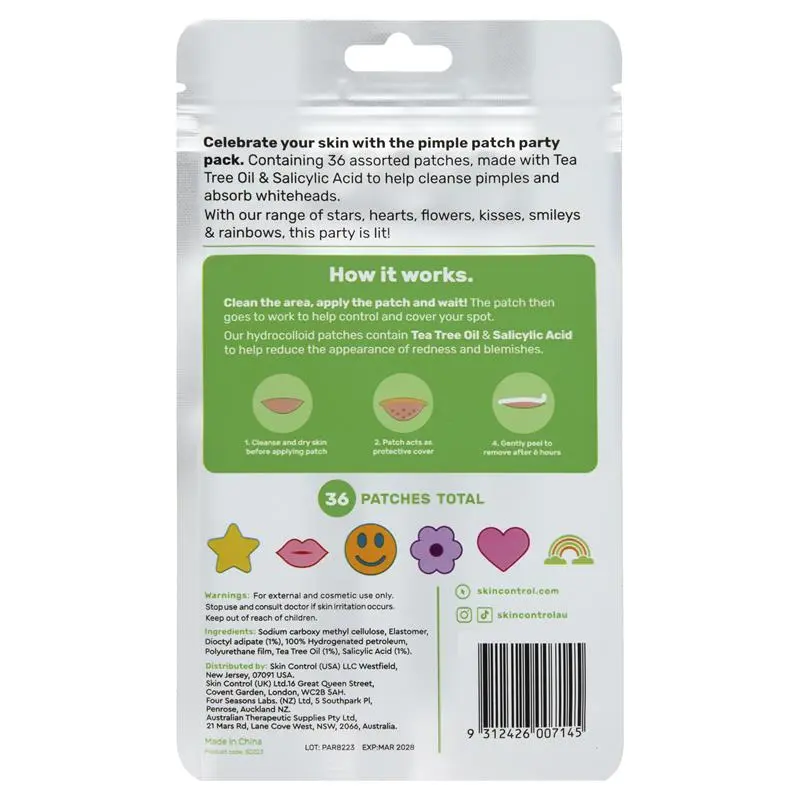 skin control pimple patch party pack 36 patches skin control pimple patch party pack 36 patches
