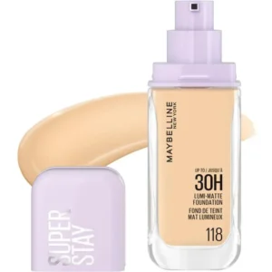 maybelline superstay lumi matte foundation 118