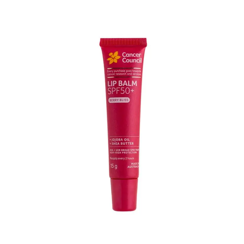 cancer council lip balm spf50+ berry bliss 15g cancer council lip balm spf50+ berry bliss 15g