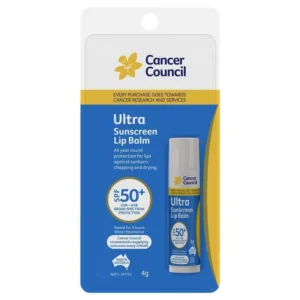 Home cancer council spf 50+ ultra sunscreen lip balm 4g